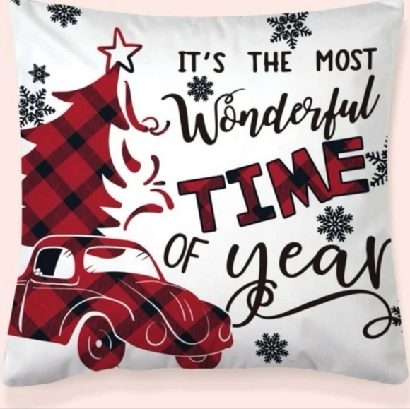 It’s the Most Wonderful Time of the Year Christmas Pillow Cover - Picture 2 of 4